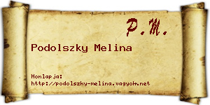 Podolszky Melina névjegykártya